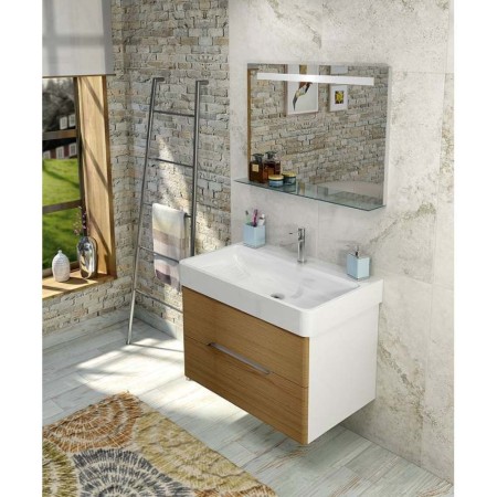 Sapho MEDIENA szafka umywalkowa 77x50.5x49cmbiały mat/dąb natural MD082
