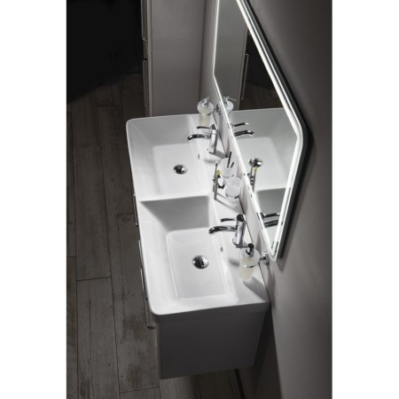 Sapho THALIE 120 umywalka meblowa podwójna 120x46cm biała TH11120