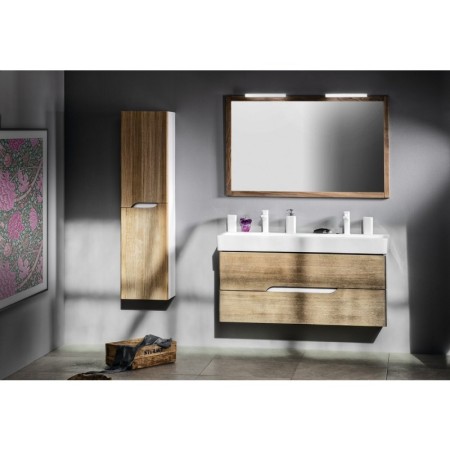 Sapho MEDIENA szafka umywalkowa 117x50.5x48.5cm biały mat/dąb graphite MD121