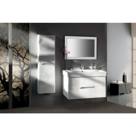 Sapho MEDIENA szafka wysoka 40x140x20cm 2 drzwiczki lewa/prawa biały mat/biały mat MD450