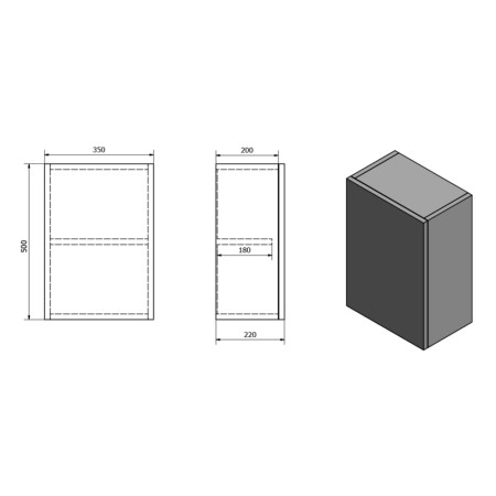 Sapho TREOS szafka górna 35x50x22cm lewa/prawa biały mat TS040-3131