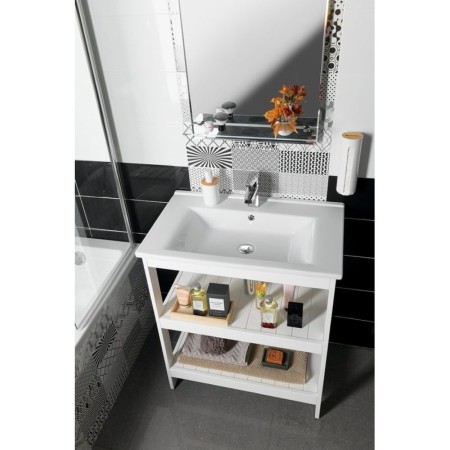 Aqualine ZUNO 75 umywalka meblowa 75x45cm biała 9075