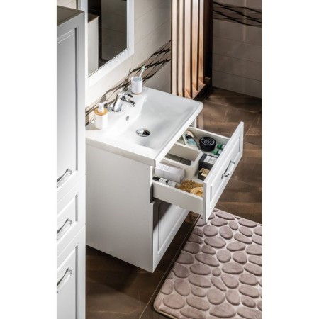 Aqualine FAVOLO szafka umywalkowa 61.5x72.5x44cm biały mat FV265