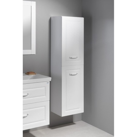 Aqualine FAVOLO szafka wysoka z koszem na bieliznę 40x150x31cm biały mat FV160
