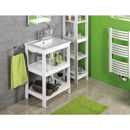 Aqualine ETIDE szafka umywalkowa 51.5x85x44 cm regał biały mat ET505