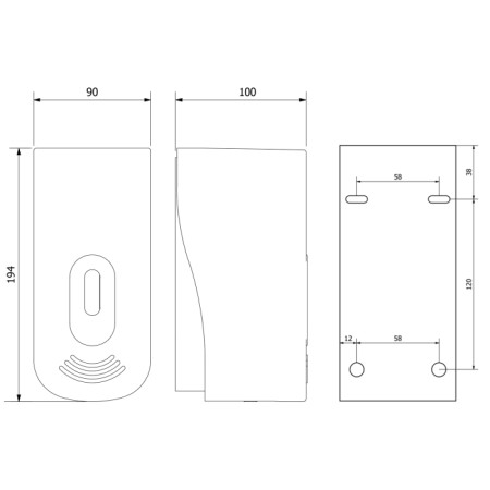 Aqualine Dozownik mydła 400 ml szary 1319-77