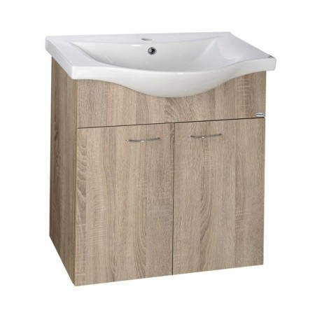 Aqualine KERAMIA FRESH szafka umywalkowa 60.6x74x34cm dub platin 50065