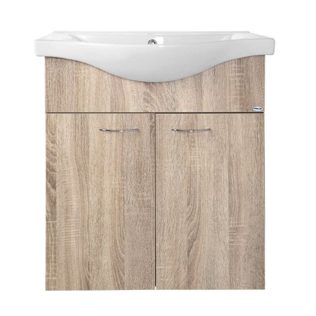 Aqualine KERAMIA FRESH szafka umywalkowa 60.6x74x34cm dub platin 50065