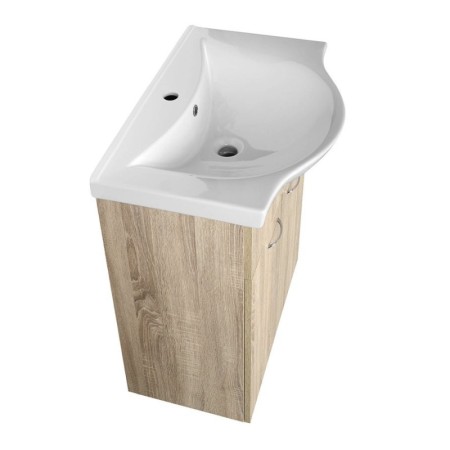 Aqualine KERAMIA FRESH szafka umywalkowa 60.6x74x34cm dub platin 50065