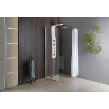 Aqualine WALK-IN ścianka prysznicowa do montażu do ściany ze wspornikem 1100 mm szkło czyste WI111