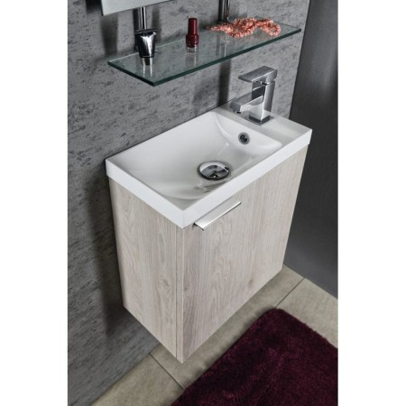 Sapho LATUS X szafka umywalkowa 394x50x22cm dąb Mocca LT110-1212