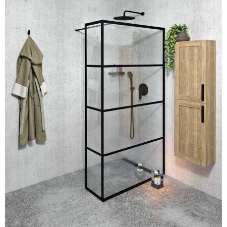 Gelco CURE BLACK walk-in 900 mm szkło czyste CB90