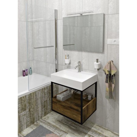 Sapho SKARA szafka pod umywalkę 59x49.5x46.5cm czarny mat/dąb Collingwood CG002-1919