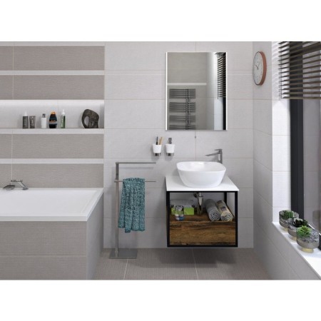 Sapho SKARA szafka pod umywalkę 59x49.5x46.5cm czarny mat/dąb Collingwood CG002-1919