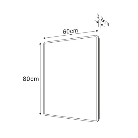 Sapho PIRI lustro z oświetleniem LED 60x80cm PR600
