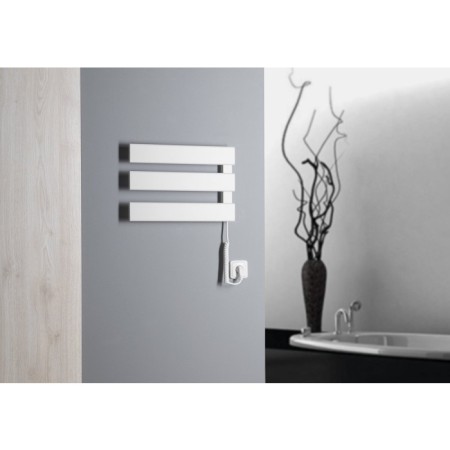 Aqualine ELVIS Elektryczna suszarka na ręczniki 480x330x45mm 50W biała EB480