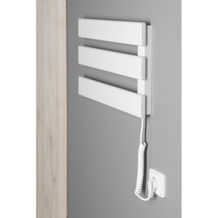 Aqualine ELVIS Elektryczna suszarka na ręczniki 480x330x45mm 50W biała EB480