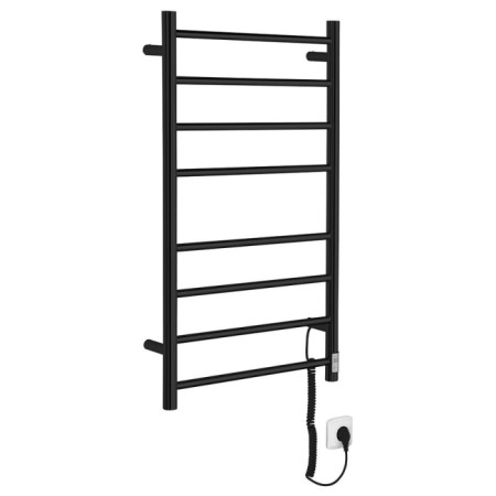 Sapho REDONDO elektryczna suszarka na ręczniki z wył. czasowym 500x900mm czarny mat ER220BT