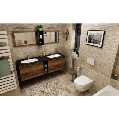 Sapho IMPALA umywalka podblatowa 588xx35.5cm Rockstone biały mat IM540