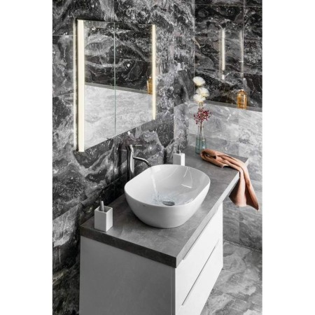 Sapho INTEGRA szafka z lustrem do zabudowy oświetlenie LED 85x70cm IN085