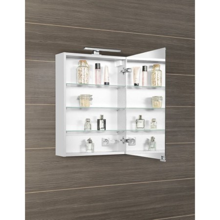 Sapho MIRRÓ szafka z lustrem oświetlenie LED 50x70x16cm lewa/prawa biała MC050-0030