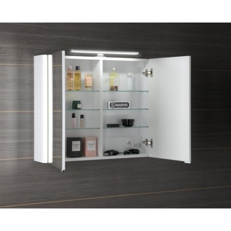 Sapho LUCIE szafka z lustrem z oświetleniem LED 86x70x17cm biała LU085-0030