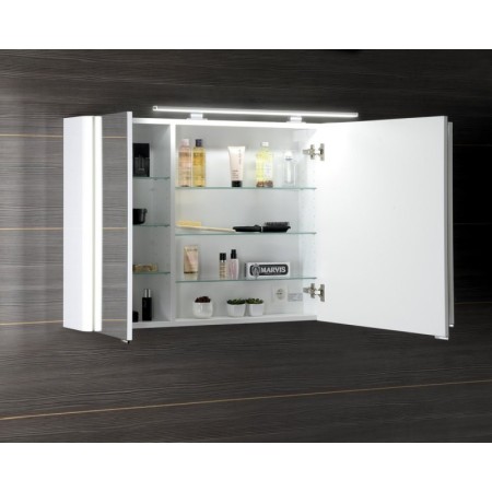 Sapho LUCIE szafka z lustrem z oświetleniem LED 126x70x17cm biała LU125-0030