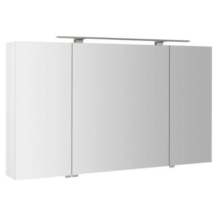 Sapho RIWA szafka z lustrem oświetlenie LED 3 drzwiczki 121x70x17cm biały połysk RIW120-0030