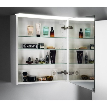 Sapho LINEX szafka z lustrem oświetlenie LED 60x70x15cm lewa/prawa biała LX060-0030