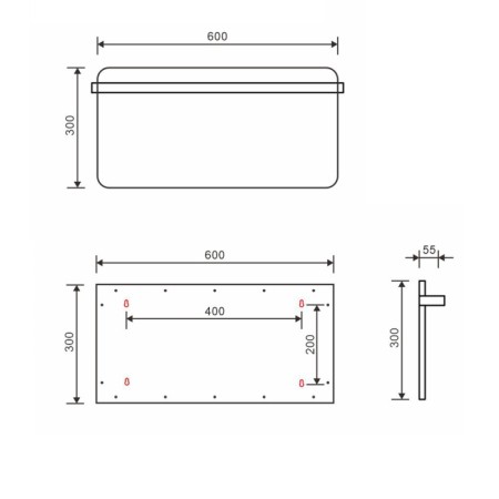 Sapho ELMIS Elektryczna suszarka na ręczniki 600x300mm 90W aluminium antracyt EB630