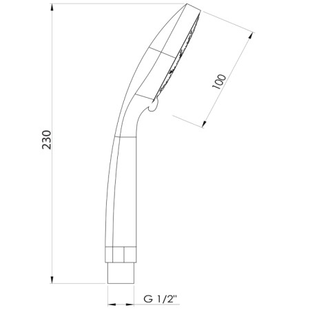 Aqualine Słuchawka prysznicowa z dyszą masującą 3 funkcje średnica 100mm ABS/czarny SC106