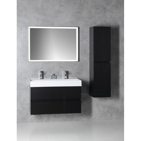 Sapho GODIVA umywalka kompozytowa 96x44cm 2 otwory na baterię biały GU096-2