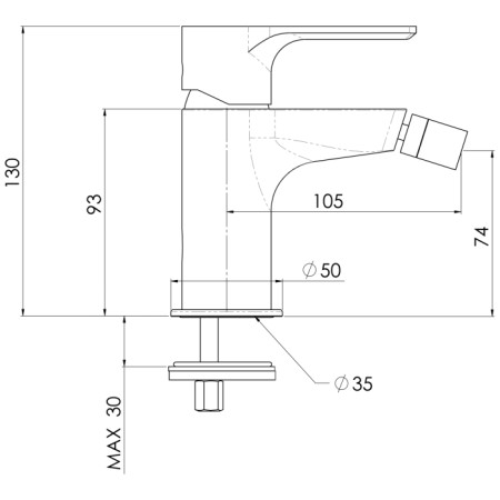 Sapho PAX bateria bidetowa chrom XA03