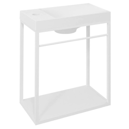 Sapho CREST wspornik pod umywalkę z półką 39.5x45x217cm biały mat AR502