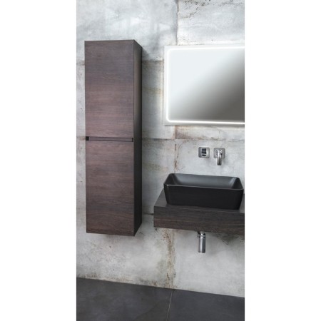Sapho MORIAN szafka wysoka 35x140x30cm dąb czarny MR189