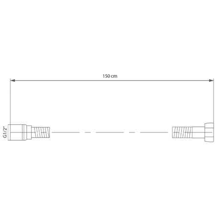 Sapho SOFTLEX wąż prysznicowy gładki 150cm czarny mat 1208-17