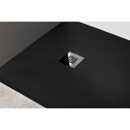 Gelco Mitia brodzik prysznicowy kompozytowy półokrągły 90x90cm czarny PMCR90