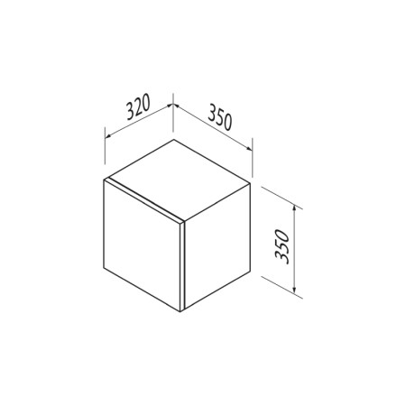 Sapho ESPACE szafka 35x35x32cm 1 drzwi lewa/prawa biała połysk ESC730-3030