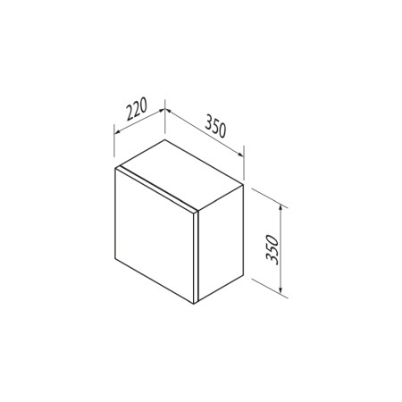 Sapho ESPACE szafka 35x35x22cm 1 drzwi lewa/prawa dąb srebrny ESC830-1111