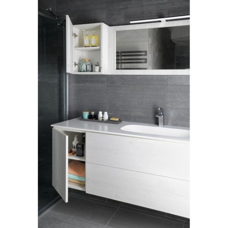 Sapho TREOS umywalka 131.6x513 cm Rockstone lewy biały mat TS132-0101-L