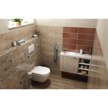 Sapho LATUS VI szafka umywalkowa 50x50x22 cm lewa wiąz Bardini LT615-1313