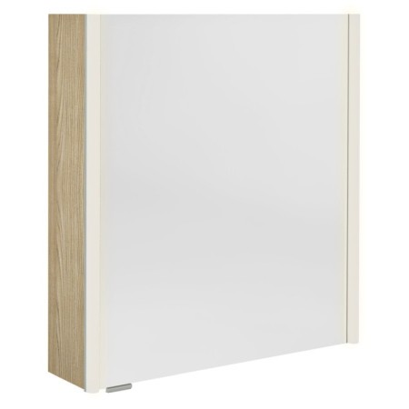 Sapho ALIX szafka z lustrem oświetlenie LED 66x70x17.5cm lewa/prawa wiąz Bardini AX166-0013