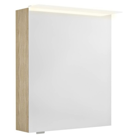 Sapho LINEX szafka z lustrem oświetlenie LED 60x70x15cm lewa/prawa wiąz Bardini LX060-0013