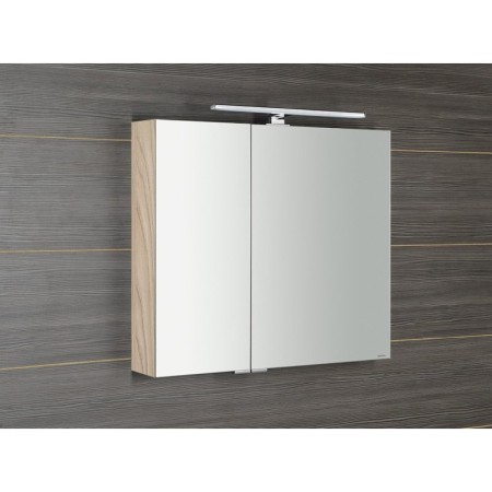 Sapho MIRRÓ szafka z lustrem z oświetleniem LED 80x70x16cm wiąz Bardini MC080-0013
