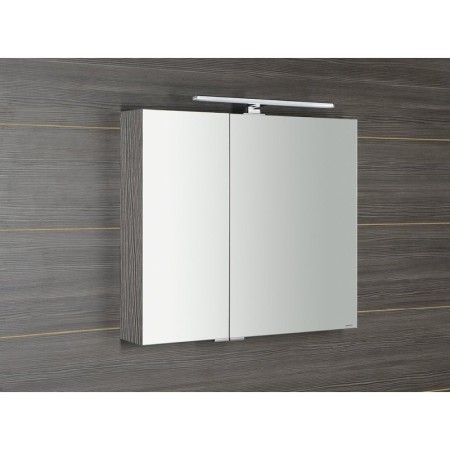 Sapho MIRRÓ szafka z lustrem z oświetleniem LED 80x70x16cm dąb srebrny MC080-0011