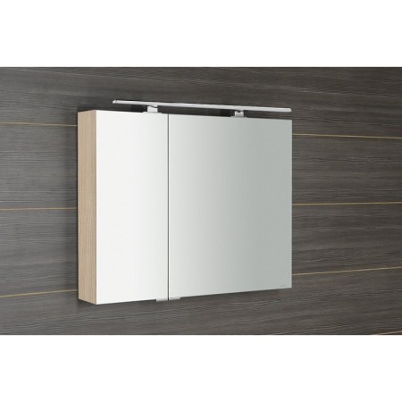Sapho MIRRÓ szafka z lustrem z oświetleniem LED 90x70x16cm wiąz Bardini MC090-0013