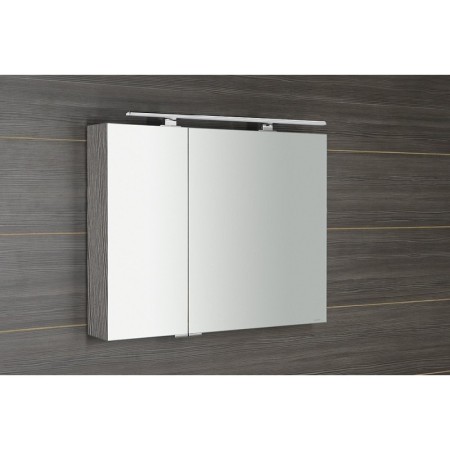 Sapho MIRRÓ szafka z lustrem z oświetleniem LED 90x70x16cm dąb srebrny MC090-0011