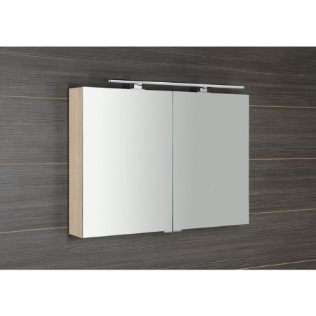 Sapho MIRRÓ szafka z lustrem z oświetleniem LED 100x70x16cm wiąz Bardini MC100-0013