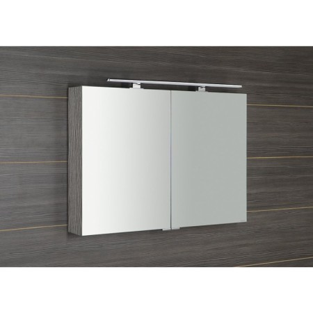 Sapho MIRRÓ szafka z lustrem z oświetleniem LED 100x70x16cm dąb srebrny MC100-0011
