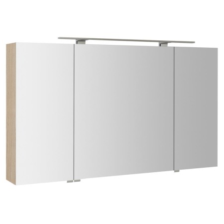 Sapho MIRRÓ szafka z lustrem oświetlenie LED 3 drzwiczki 120x70x16cm wiąz Bardini MC121-0013